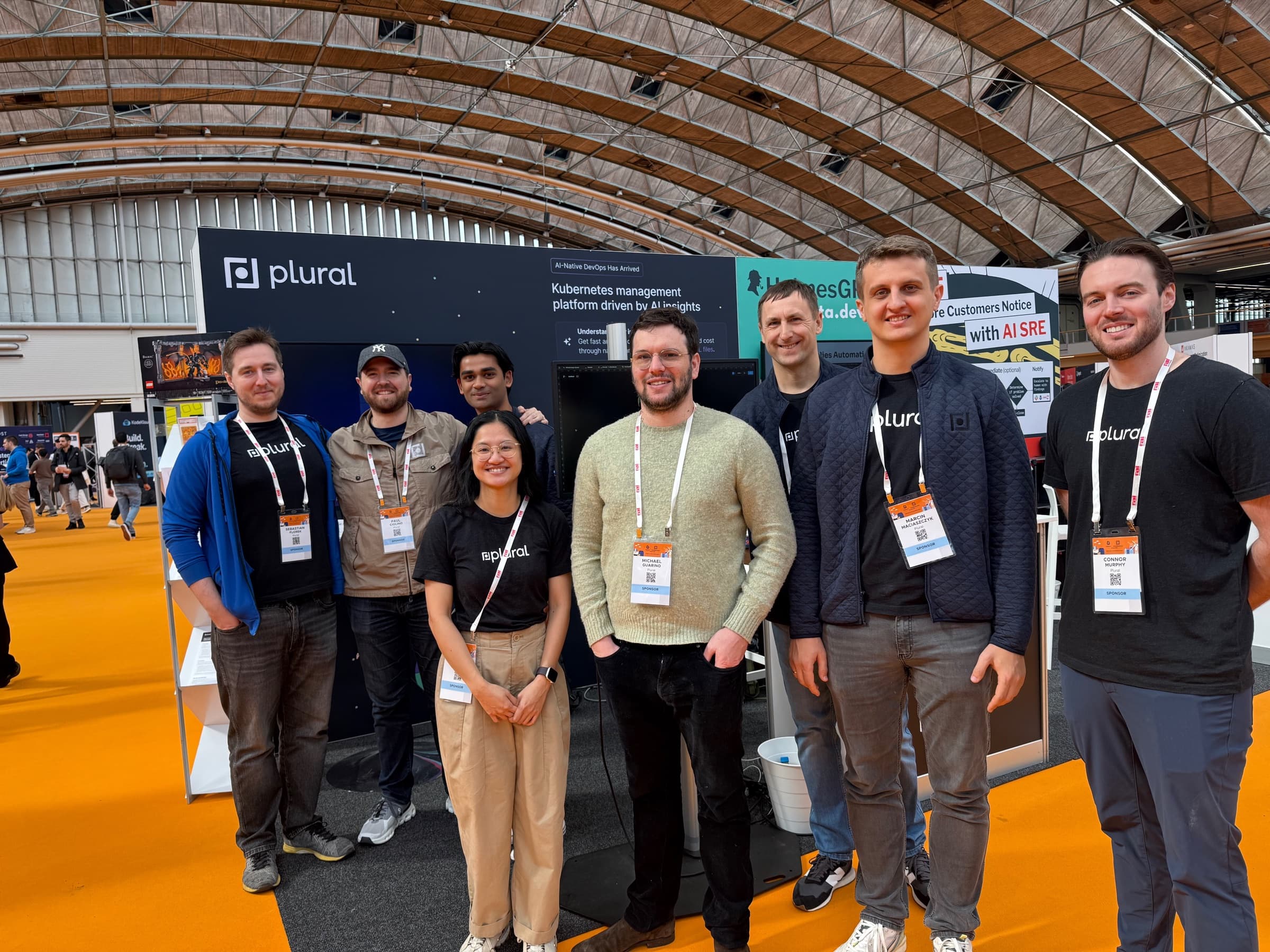 The Plural team at the Plural conference booth